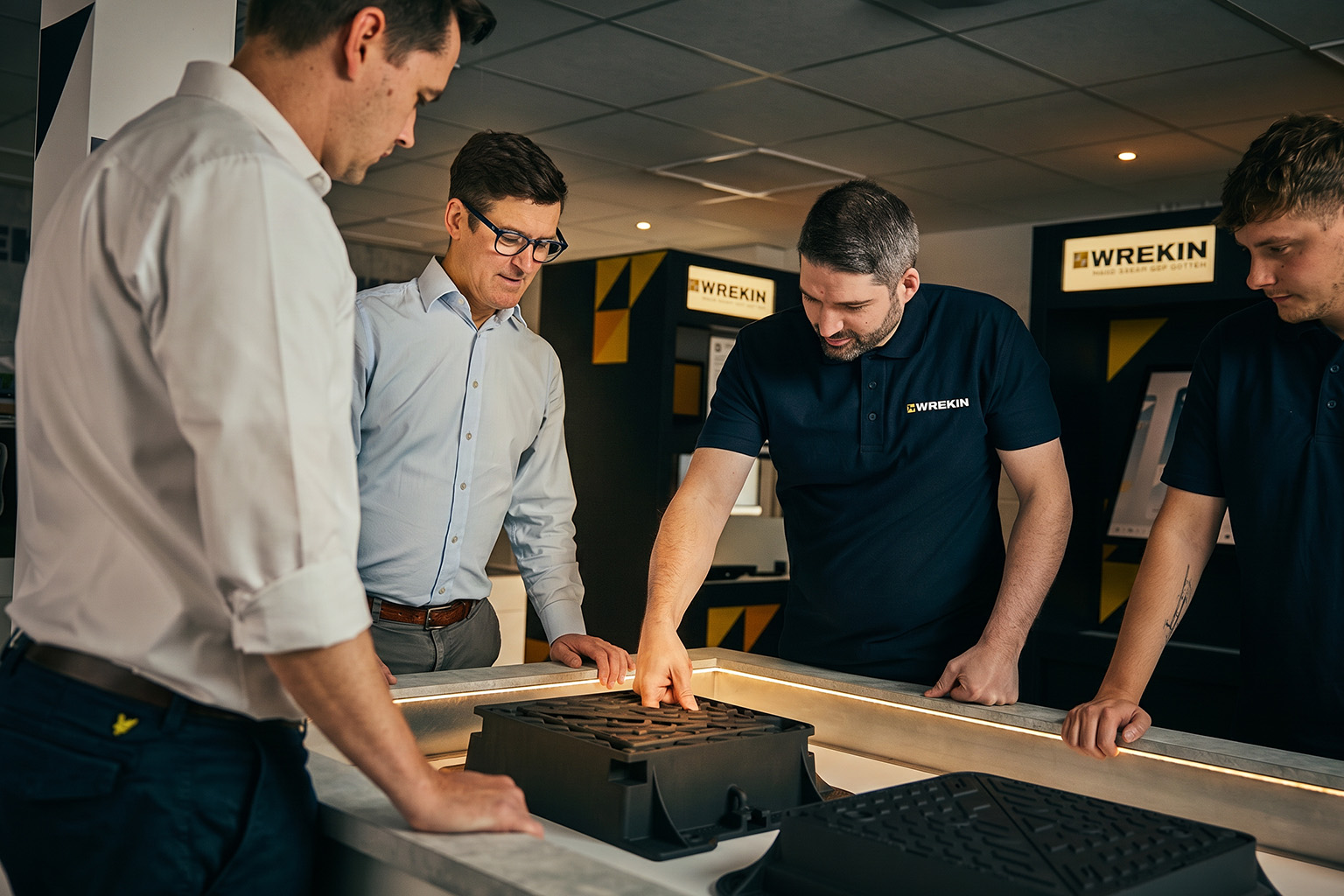Staff training in the showroom
